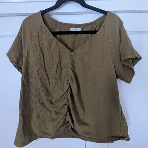 Madewell olive green ruched size large